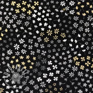 Tessuto decorativo jacquard Flower Mix Sprinkle metallic deluxe