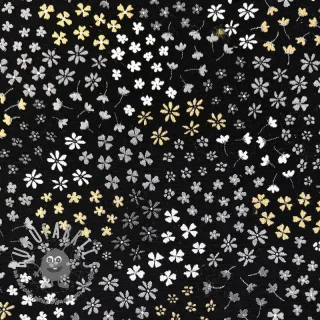 Tessuto decorativo jacquard Flower Mix Sprinkle metallic deluxe