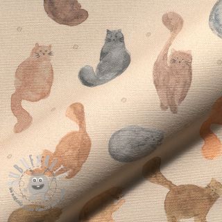 Tessuto decorativo Cat Furry Friend digital print