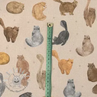 Tessuto decorativo Cat Furry Friend digital print