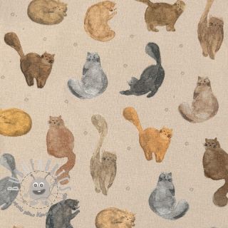 Tessuto decorativo Cat Furry Friend digital print
