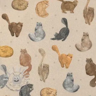 Tessuto decorativo Cat Furry Friend digital print