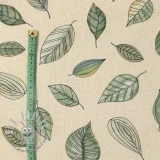 Tessuto decorativo Handpainted Leaf Art digital print