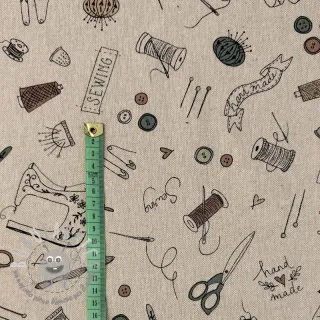 Tessuto decorativo Linenlook Sewing Doodle Craft