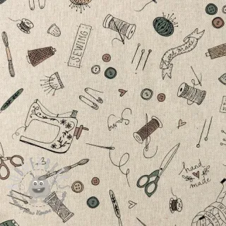 Tessuto decorativo Linenlook Sewing Doodle Craft