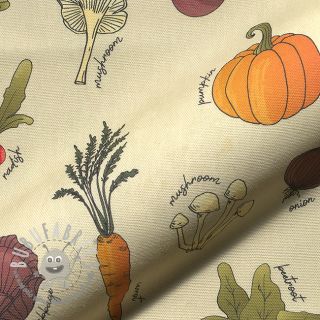 Tessuto decorativo Veggie Harvest Garden digital print