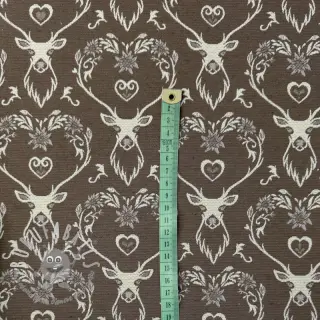 Tessuto decorativo jacquard DOUBLE FACE Landhaus Deer Heart taupe