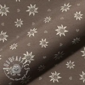 Tessuto decorativo jacquard DOUBLE FACE Landhaus Edelweiss taupe
