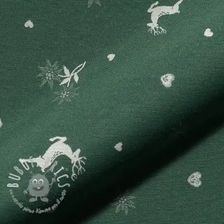 Tessuto decorativo jacquard DOUBLE FACE Landhaus Mixed Icon forest green