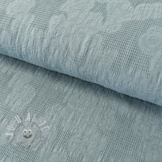 Tessuto di cotone JACQUARD Abstract ocean green