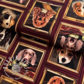 Tessuto decorativo Dogs Golden Age digital print