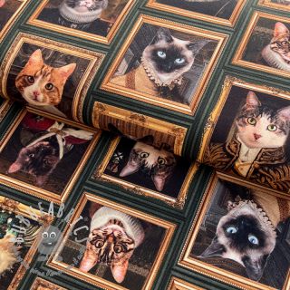 Tessuto decorativo Cats Golden Age digital print
