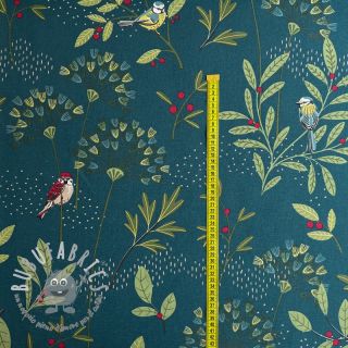 Tessuto decorativo premium Birds Berry Branch