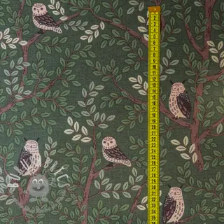 Tessuto decorativo premium Forest Wood Owl