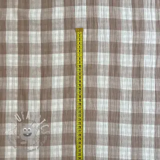 Mussola/Doppia garza Double sided CHECKS MINI sand