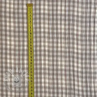 Mussola/Doppia garza Double sided CHECKS MINI sand
