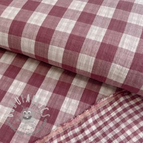 Mussola/Doppia garza Double sided CHECKS MINI rosewood