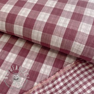 Mussola/Doppia garza Double sided CHECKS MINI rosewood