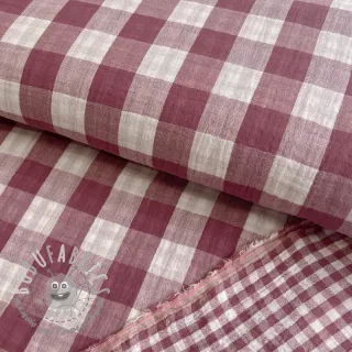 Mussola/Doppia garza Double sided CHECKS MINI rosewood