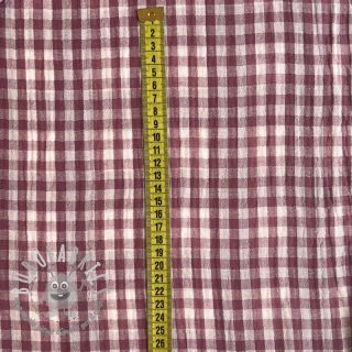 Mussola/Doppia garza Double sided CHECKS MINI rosewood