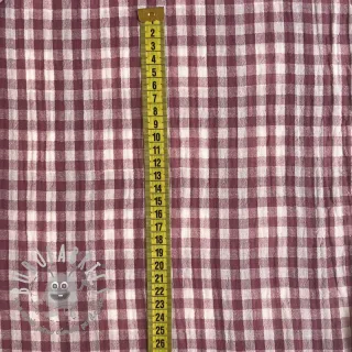 Mussola/Doppia garza Double sided CHECKS MINI rosewood