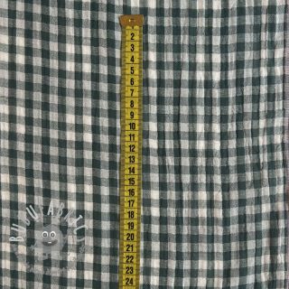 Mussola/Doppia garza Double sided CHECKS MINI cyan