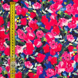 Viscosa LUREX Pink flowers digital print