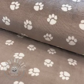 Wellness Fleece Dog paw beige