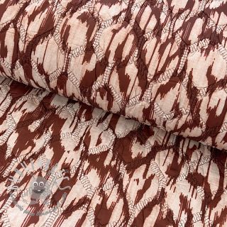 Tessuto trapuntato Blurry Ikat brown