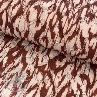 Tessuto trapuntato Blurry Ikat brown