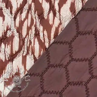 Tessuto trapuntato Blurry Ikat brown