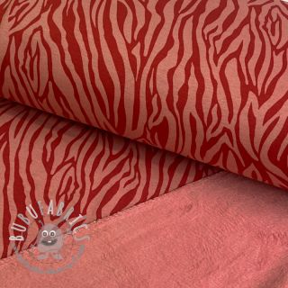 Felpa garzata Animal skin dark coral