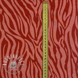 Felpa garzata Animal skin dark coral