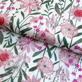Tessuto di cotone Meadow white digital print 2nd class