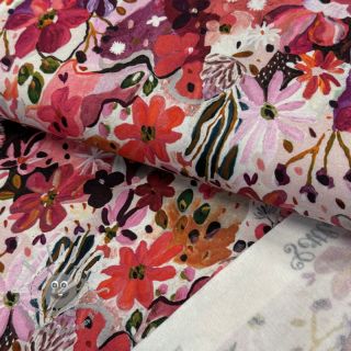 Felpa garzata NERIDA HANSEN Settle petal blush digital print