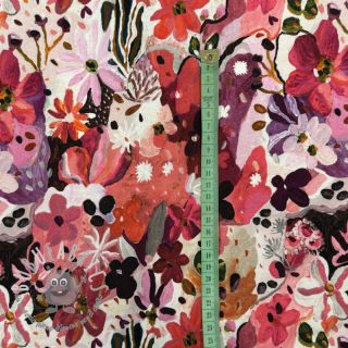 Felpa garzata NERIDA HANSEN Settle petal blush digital print