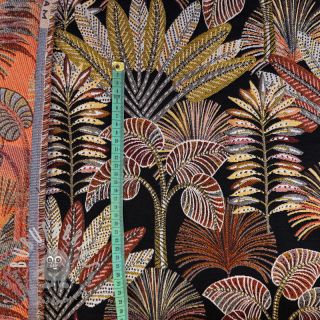 Tessuto decorativo jacquard Mayorque noir
