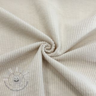 Velluto a coste 6W WASHED STRETCH off white