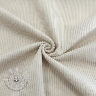Velluto a coste 6W WASHED STRETCH off white