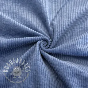 Velluto a coste 6W WASHED STRETCH blue