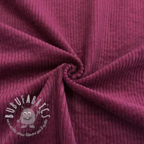 Velluto a coste 6W WASHED STRETCH berry
