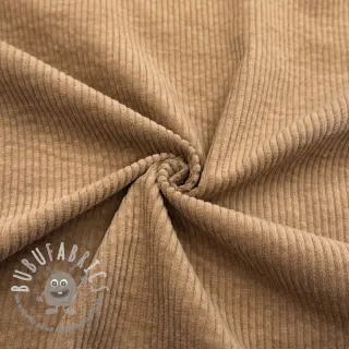 Velluto a coste 6W WASHED STRETCH camel