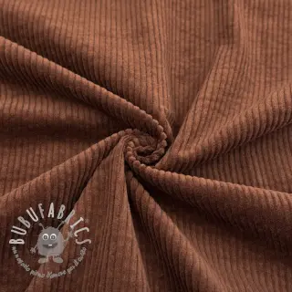 Velluto a coste 6W WASHED STRETCH nutbrown