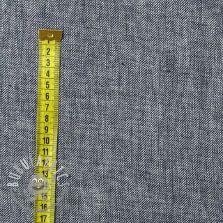 Lino con cotone Fishbone navy
