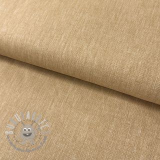 Lino con cotone Fishbone camel