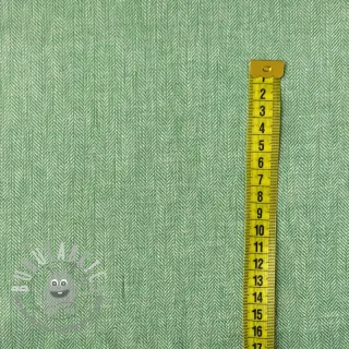 Lino con cotone Fishbone green