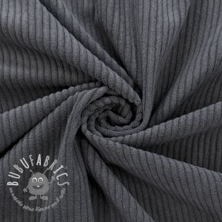 Velluto a coste 6W COTTON TOUCH dark grey