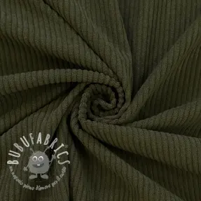 Velluto a coste 6W COTTON TOUCH camo green