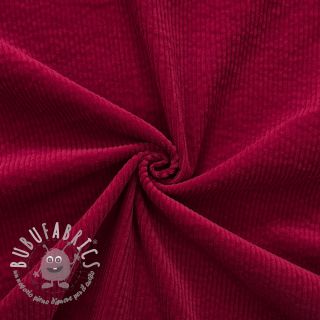 Velluto a coste 6W WASHED STRETCH dark red