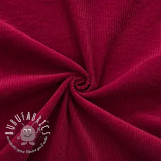 Velluto a coste 6W WASHED STRETCH dark red